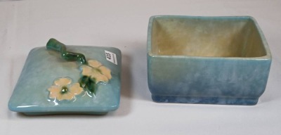 (2) Roseville Wincraft Blue Pottery Smoke Set - 10