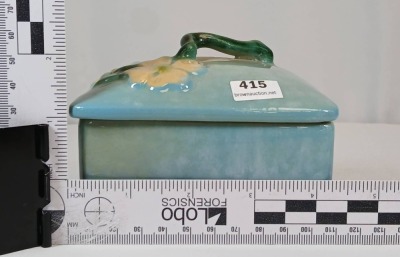 (2) Roseville Wincraft Blue Pottery Smoke Set - 15