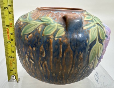 Roseville Wisteria 632-5" Vase, Blue - 5
