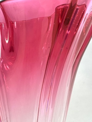 Mrkd. Steuben Pink Glass 11" Vase - 10