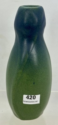 1917 Van Briggle Blue-Green Tulip Vase - 3