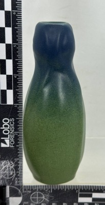 1917 Van Briggle Blue-Green Tulip Vase - 5