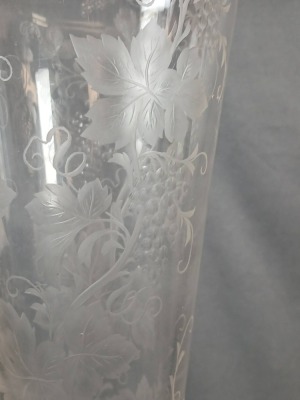 Hand-Blown Clear Glass Trumpet Vase - 5