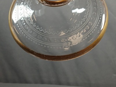 Hand-Blown Clear Glass Trumpet Vase - 6