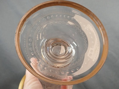 Hand-Blown Clear Glass Trumpet Vase - 7