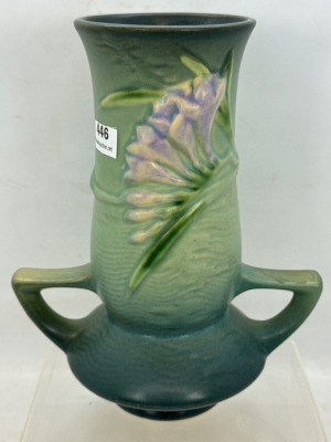 Roseville Freesia 119-7" Vase in Green - 2