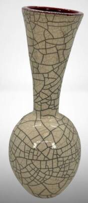 Sheldon Ganstrom Raku Art Pottery Vase