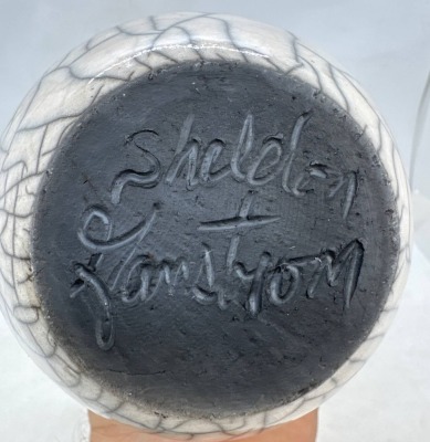 Sheldon Ganstrom Raku Art Pottery Vase - 5
