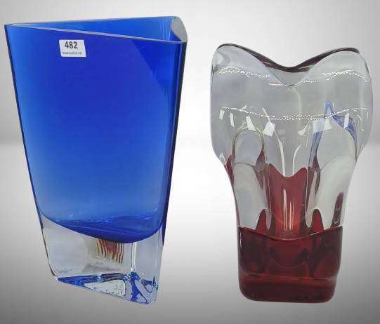 (2) Art Glass Vases