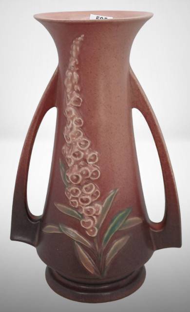 Roseville Foxglove 51-10" Vase, Pink