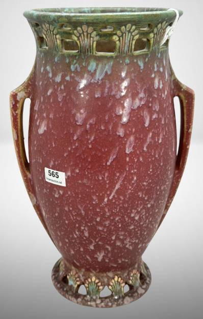 Roseville Ferella 511-10" Vase, Rose
