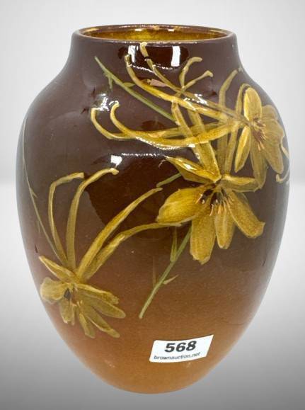 Rookwood 6" Decorated Standard Glaze Vase, Artist signed