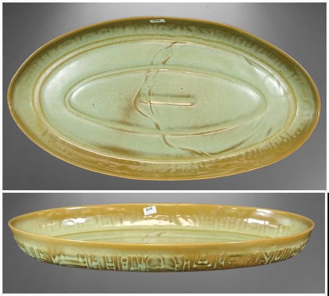 Frankoma Mayan Aztec Prairie Green Platter