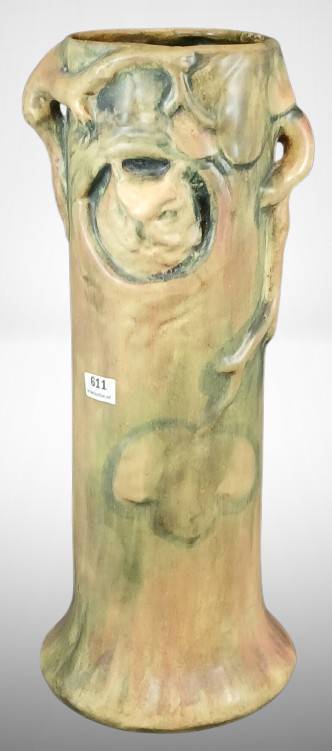 Weller Woodcraft 14" Vase With Owl in Tree