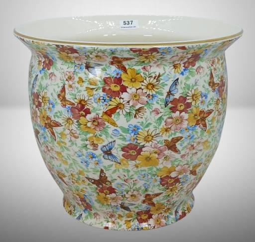 Wade England Chintz Floral Planter