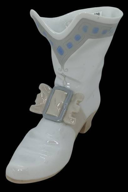 Nao Porcelain Warrior Boot Figurineb