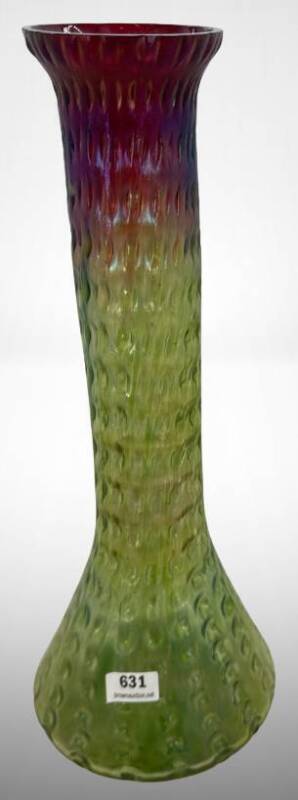 Textured Iridescent Art Glass Vase