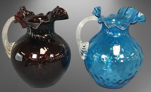 Fenton Art Glass Thumbprint Pitchers