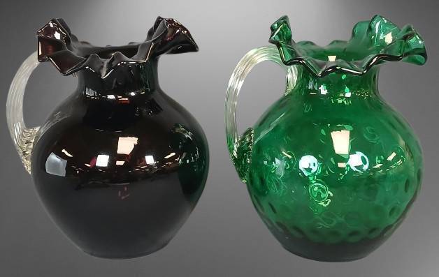 Fenton Art Glass Thumbprint Pitchers