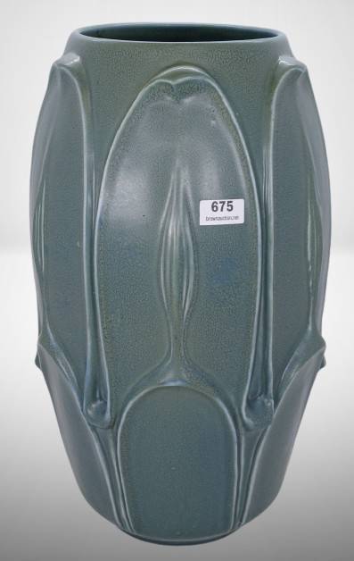 Rookwood 12-Inch Vase with Leaf Design
