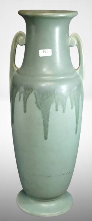 Roseville Carnelian I 18" Green Floor Vase