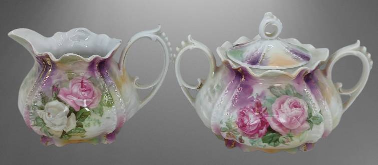 RS Prussia Sugar and Creamer Set