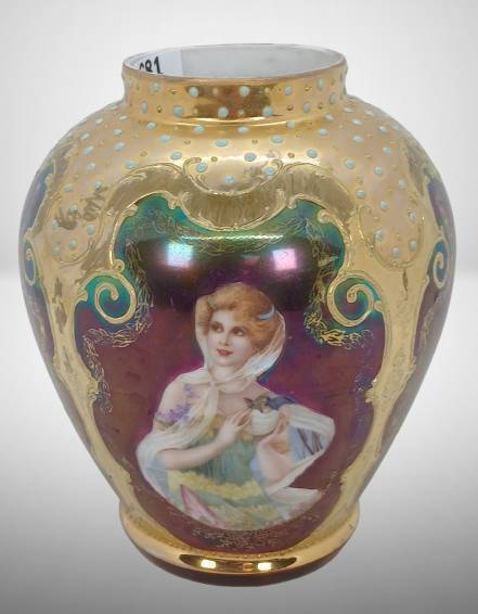 Prov Saxe Germany Portrait Vase
