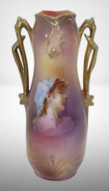 Royal Vienna Germany Peasant Girl Vase