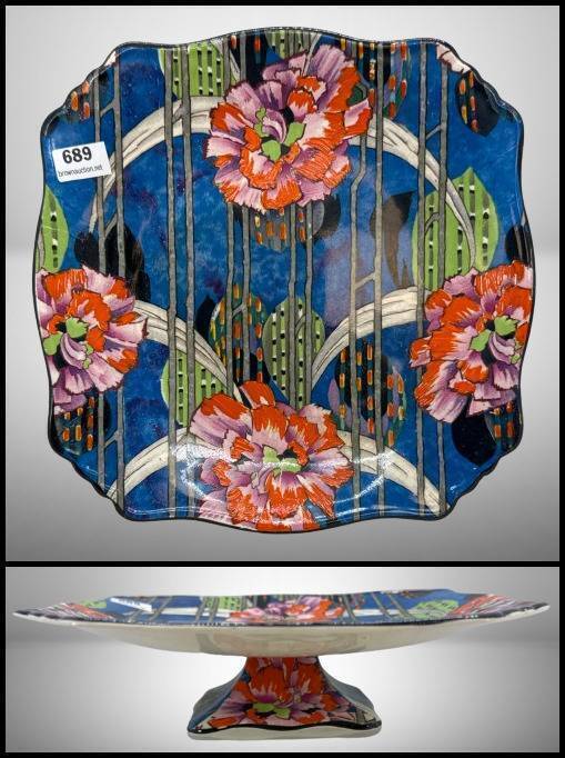 Royal Winton Art Deco Hand-Painted Dish