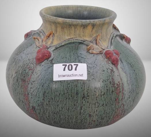 Ephraim Pottery Garland of Berries Vase