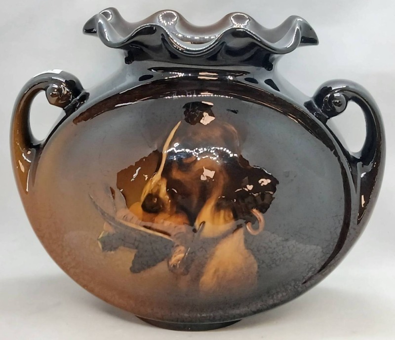 Roseville 882-9" Pillow Vase with Hunting Scene