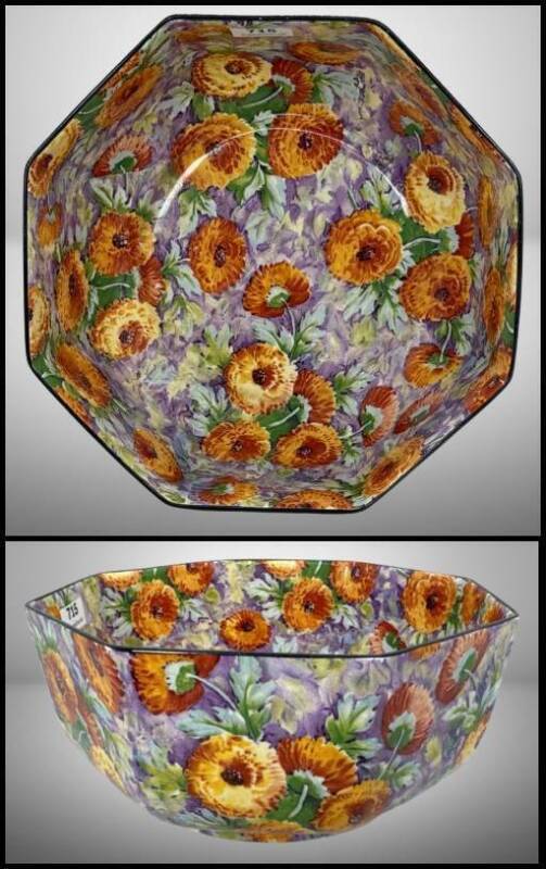 Crown Ducal Ware Bowl in Marigold Pattern