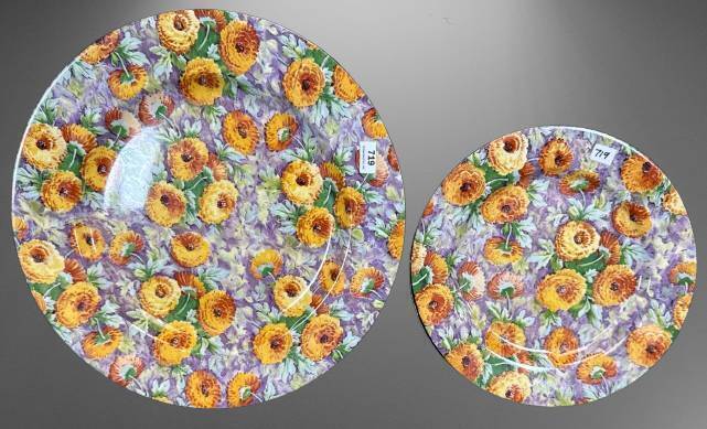(2) Crown Ducal Ware Marigold Pattern Plates