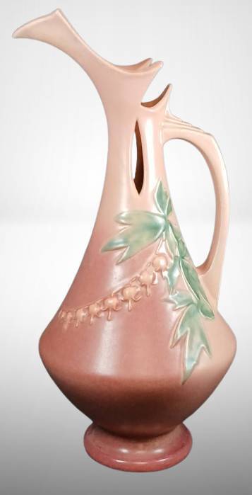 Roseville Bleeding Heart 975-15 Ewer, Pink