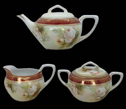 R.S. Germany Handpainted 3 pc. Tea Set