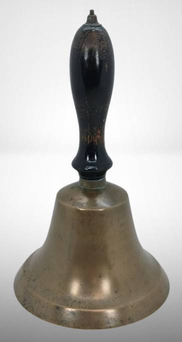 Brass School Hand bell with Wooden Handle