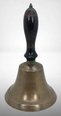 Brass School Hand bell with Wooden Handle