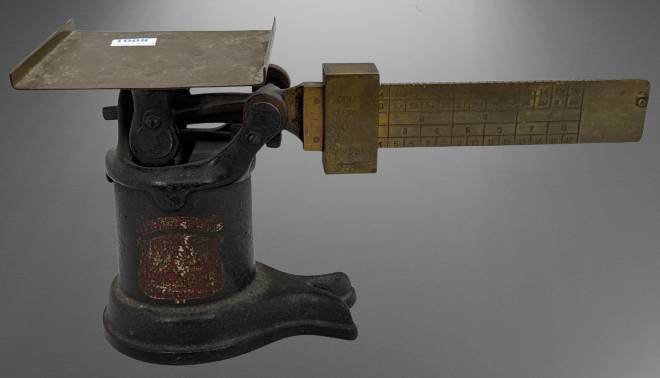 Vintage Cast Iron Postal Scale