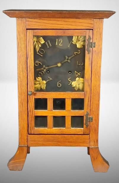 Arts and Crafts Mission Oak Clock