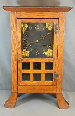 Arts and Crafts Mission Oak Clock - 2