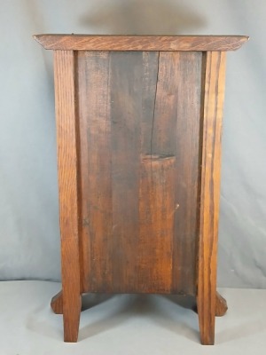 Arts and Crafts Mission Oak Clock - 7