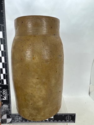 Salt-Glazed Stoneware Butter Churn Base - 6