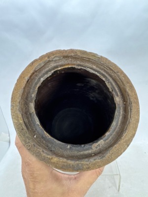 Salt-Glazed Stoneware Butter Churn Base - 7