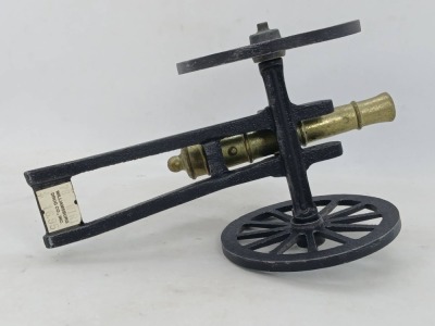 Miniature Brass and Iron Cannon Set - 7