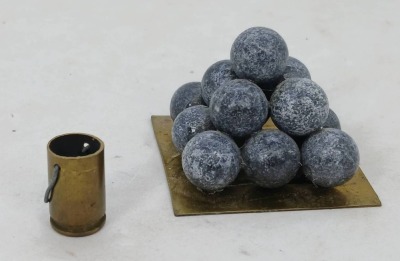 Miniature Brass and Iron Cannon Set - 9