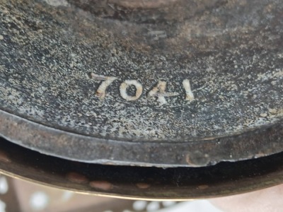 Brass Pedestal with Pierced Design - 7