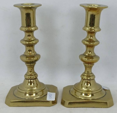 (2) Pr. Brass Candlesticks - 13
