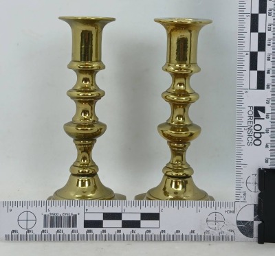(2) Pr. Brass Candlesticks - 15