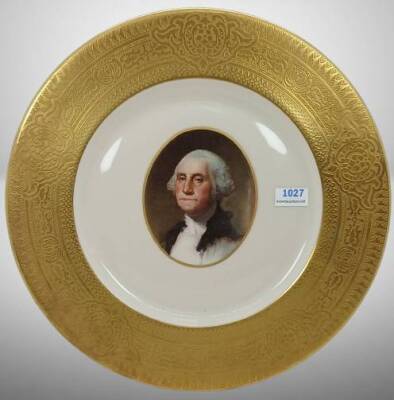 Ye Olde Ivory Buffalo China George Washington RR Plate