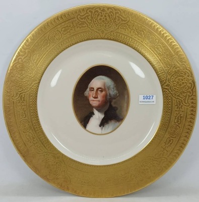 Ye Olde Ivory Buffalo China George Washington RR Plate - 2